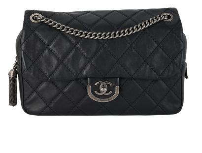 Paris-Edinburgh Coco Sporran Jumbo, &pound;2,500, Handbags, Black, Leather, Front view